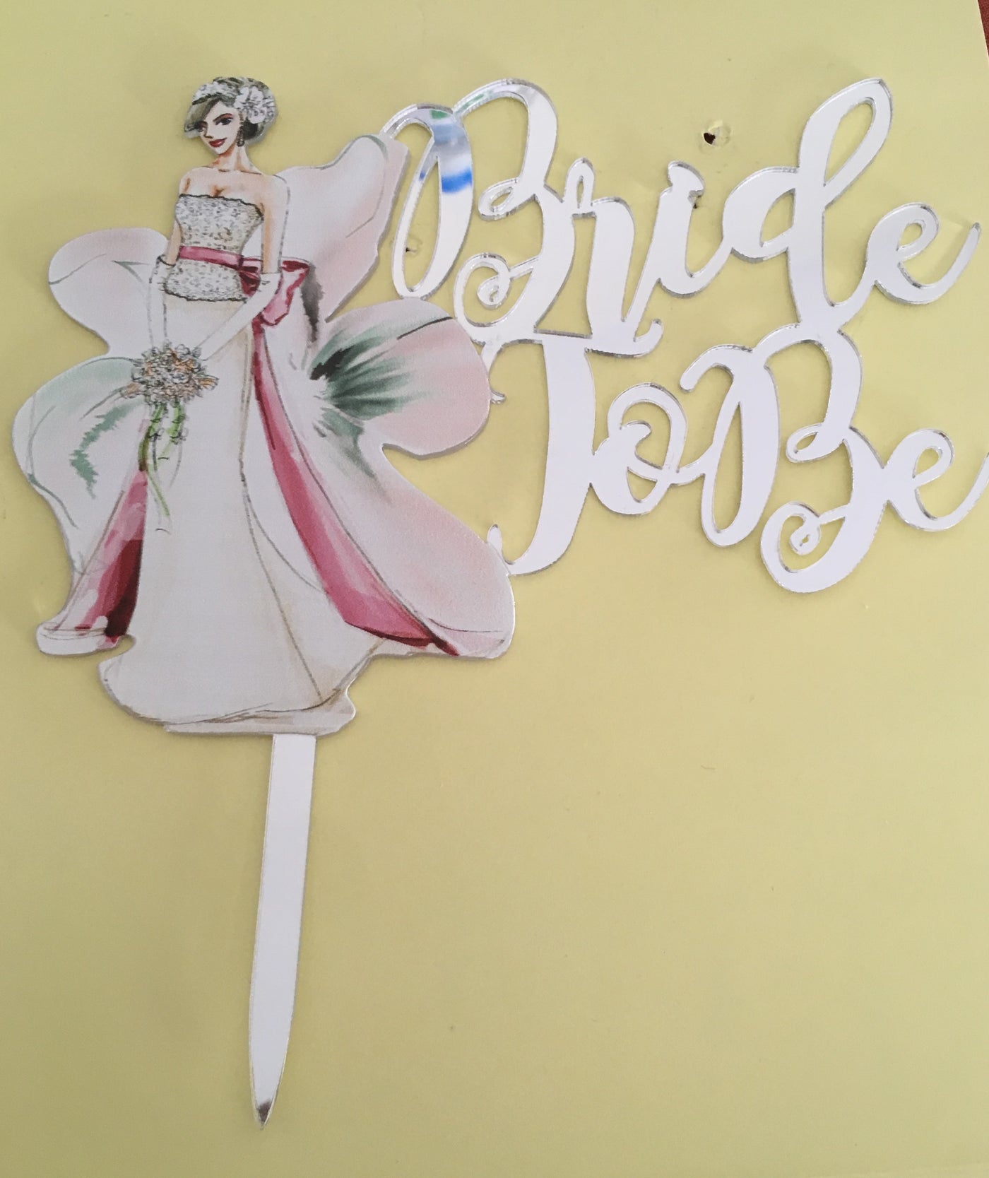 Bride to Be Acrylic Cake Topper