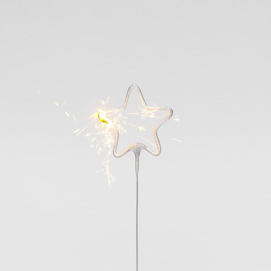 Golden Sparkling Candle Wand - Star