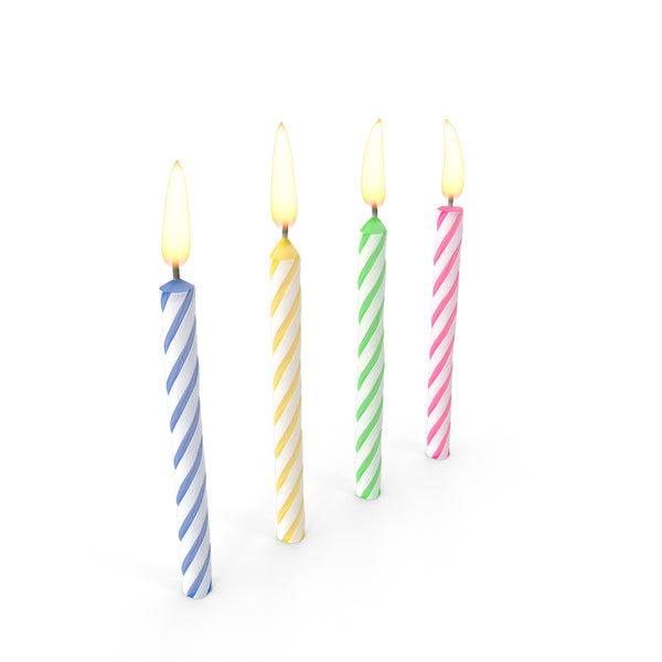 Multi Happy Birthday Candle - Set of 10