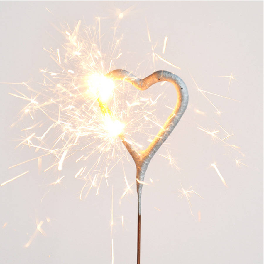 Golden Sparkling Candle - Heart