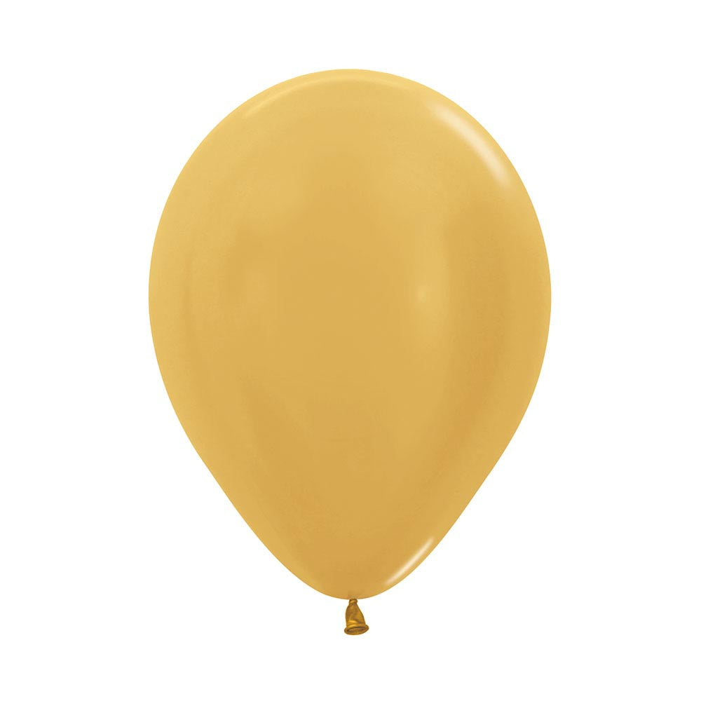 Metallic Gold Latex Balloons 5in, 10 pcs