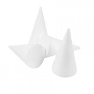 Polystyrene / Styrofoam Cones 18cm x 7cm 