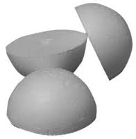 Polystyrene Balls - Half Cut 6&quot; Diameter