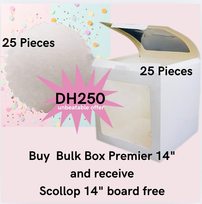 Bulk BUY Special: 14" Premier Box + !4" Scallop Board (FREE)