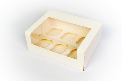 Cupcake Box 6 White