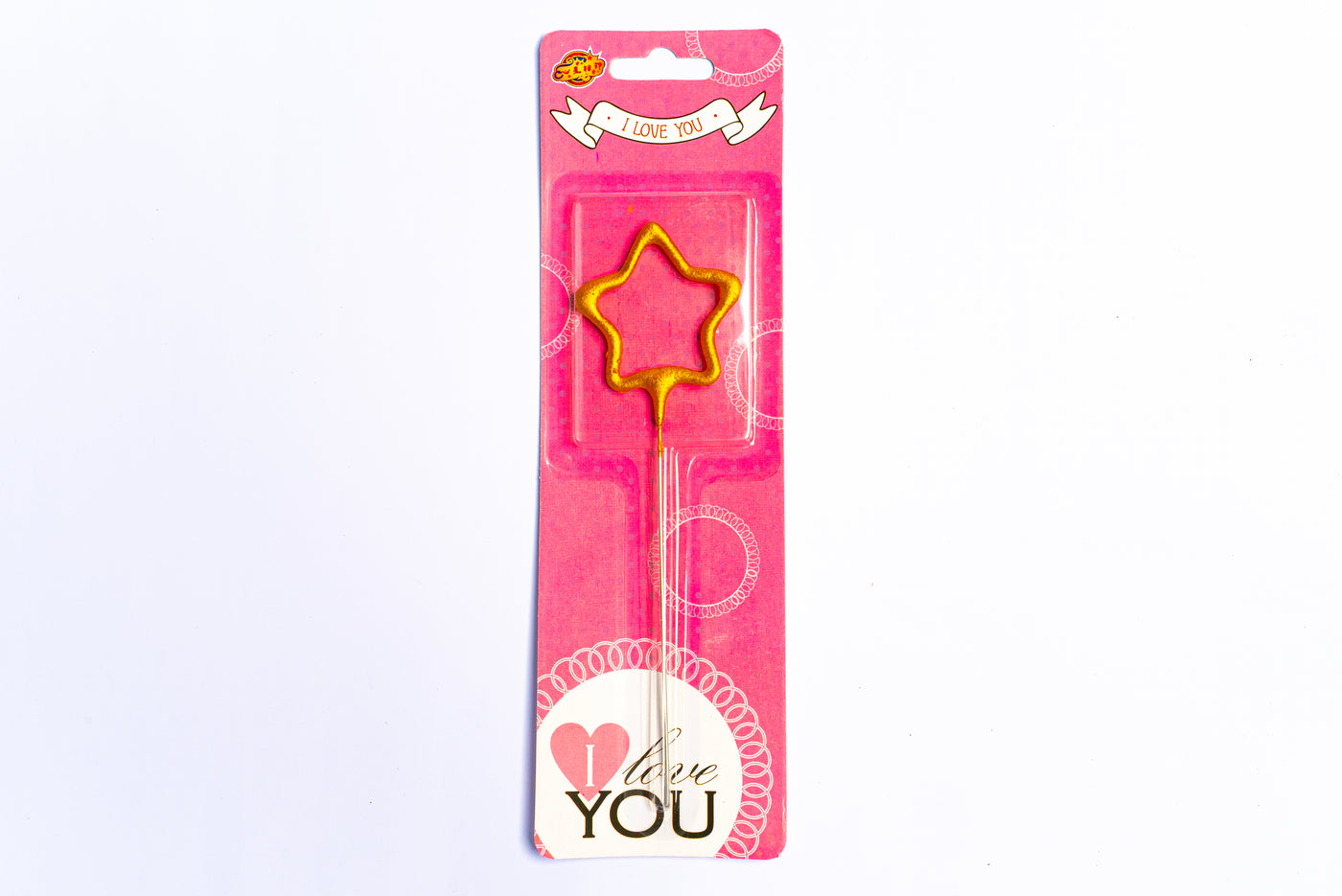 Golden Sparkling Candle Wand - Star