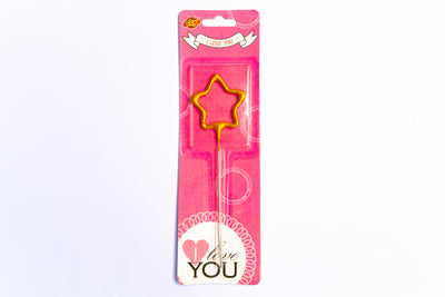 Golden Sparkling Candle Wand - Star