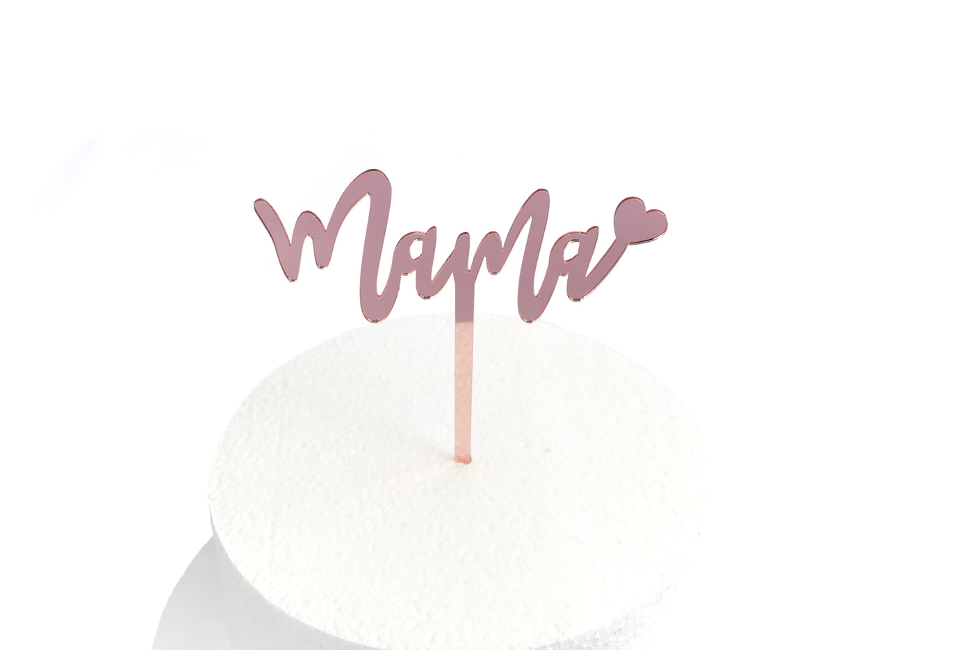 Mama Rose Gold Acrylic Cake Topper