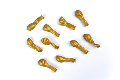 Metallic Gold Latex Balloons 5in, 10 pcs