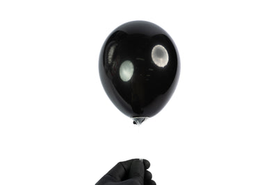 Metallic Black Latex Balloons 12in  (10 balloons)