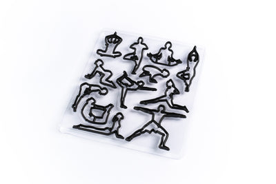 Yoga Silhoutte  12 Pc Icing Sugarcraft Cutter Set