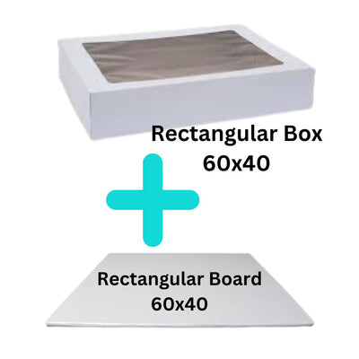 Corrugated Rectangular Cake Box X-Large Combo