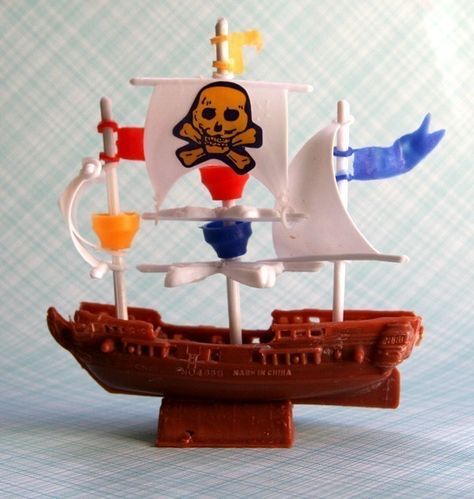 Pirate with Ship  Cake topper Set of 4