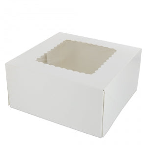 Cupcake Box White 4 Holes 3" Height*