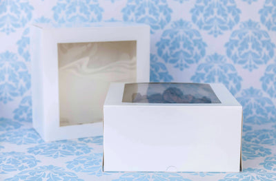 8" Cake Box- White [5" Height] Imperfect