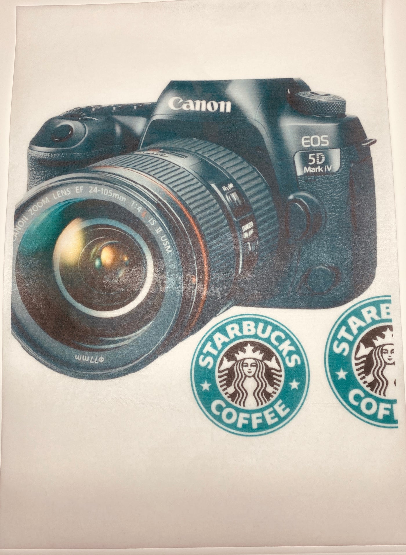 Camera & Starbucks Edible  Print