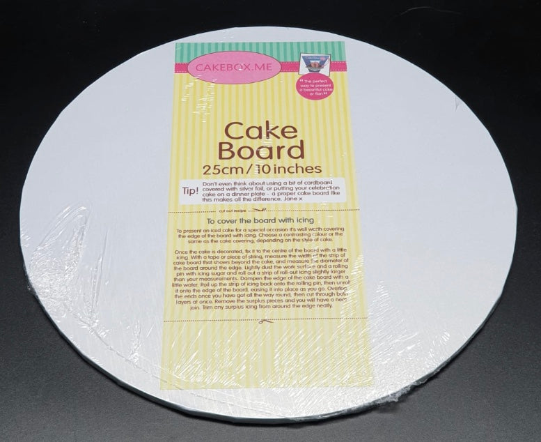 White Round Premium Masonite (MDF)  Cake Board Drum 5mm thick