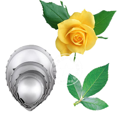 Rose Leaf Cutters Set 4pc