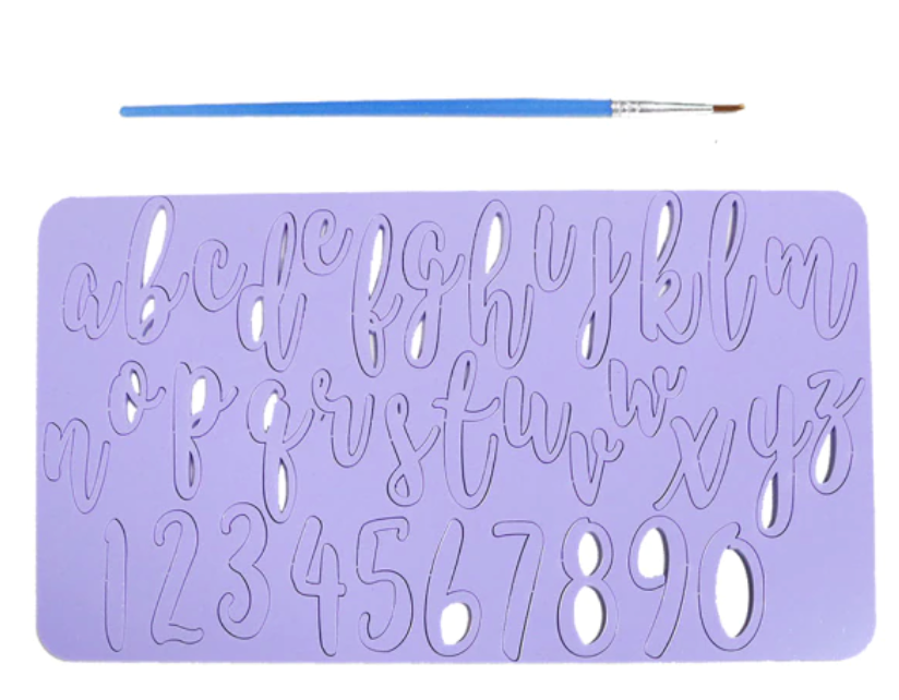 Calligraphy Stamp  Lowercase and Number Set