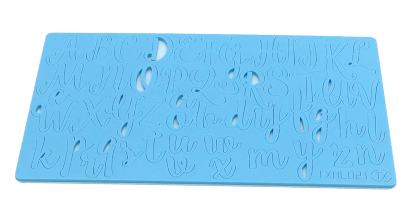 Calligraphy Stamp  ALICE with a free brush - Uppercase & Lowercase