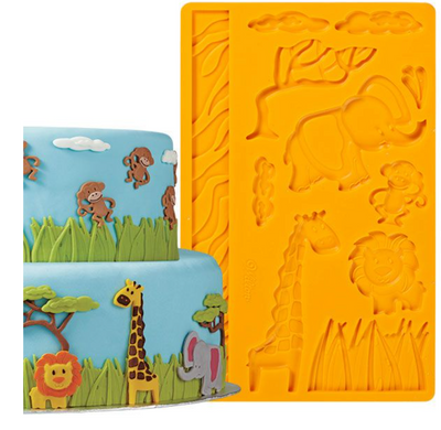 Jungle Animals Fondant & Gum Paste Mold