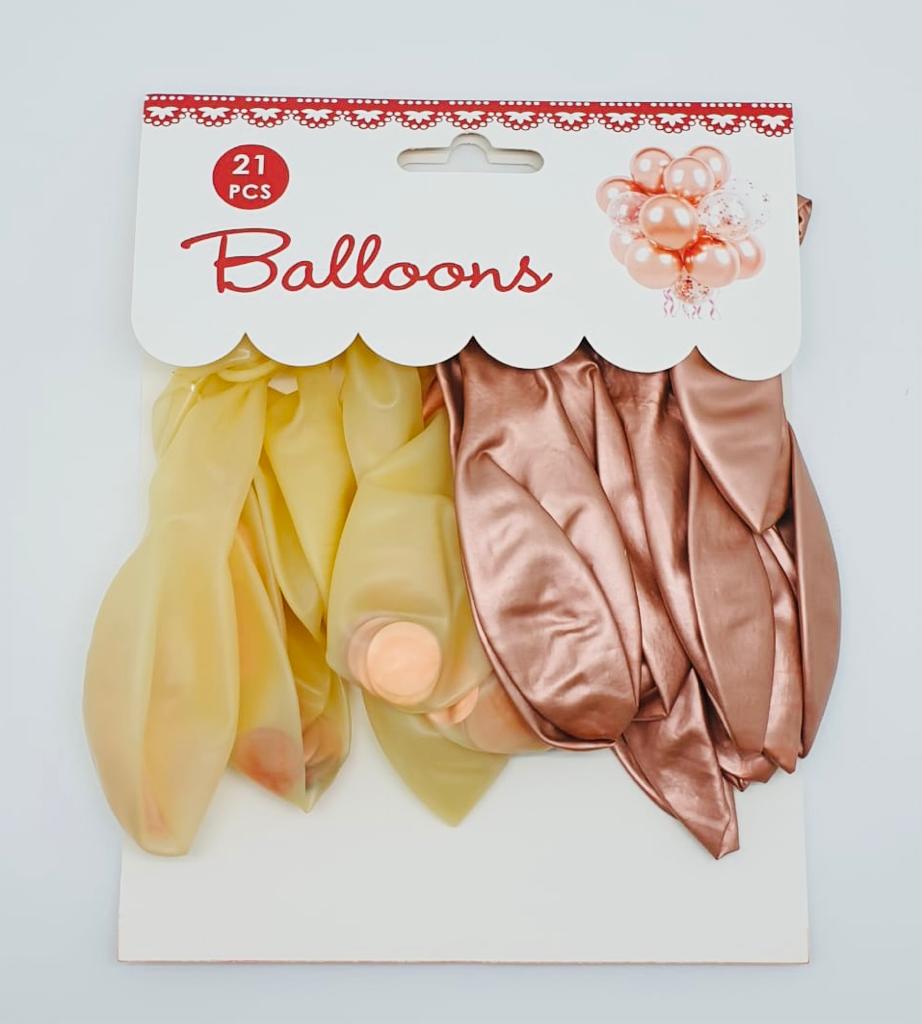 Rosie Goldie 21-Piece  Latex Balloon Set