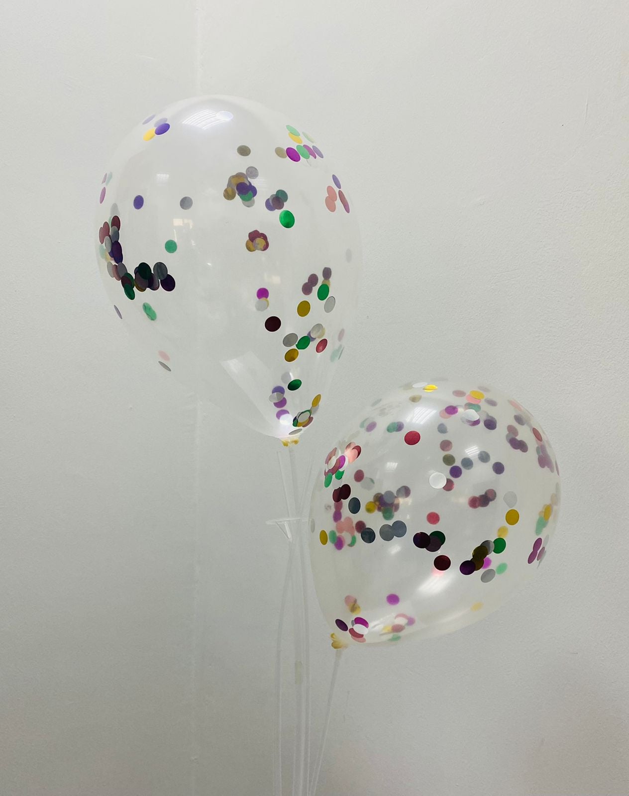 Unicorn Confetti 8-Piece  Latex Balloon Set with Ribbon