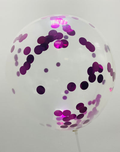 Clear Balloon filled with Confetti 10-Piece  Latex Balloon Set