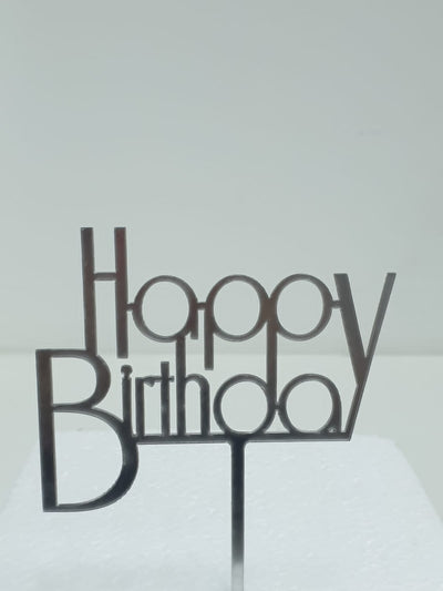 Gatsby Acrylic Cake Topper  - Happy Birthday