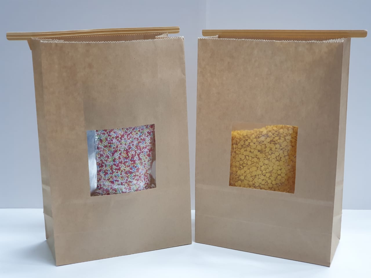 Window Brown Paper Bags