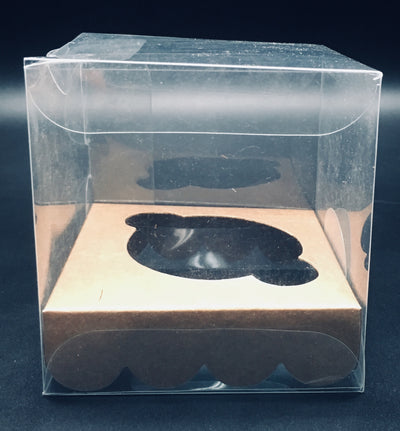 Single Clear Cupcake Box with insert