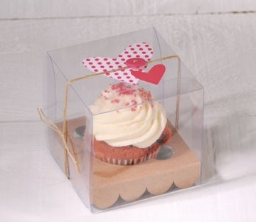 Single Clear Cupcake Box with insert