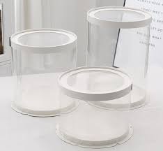 Round Posh Clear Box Range for 3 tier cakes