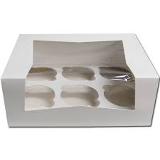 Cupcake Box 6 White