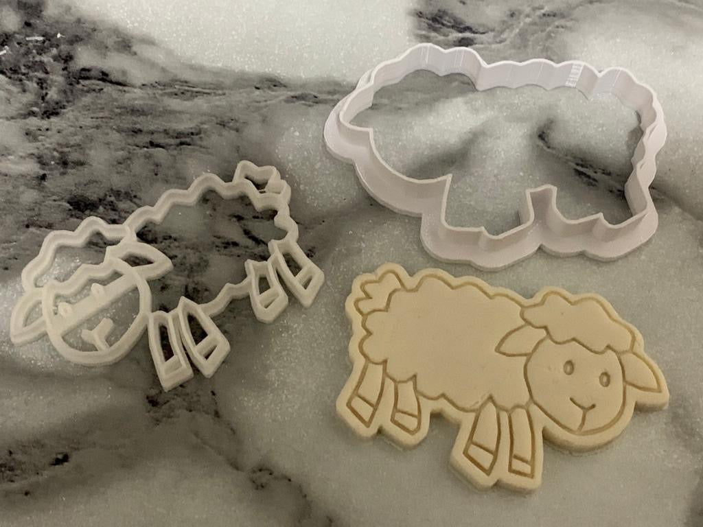 Sheep Cookie Cutter and Embosser Set