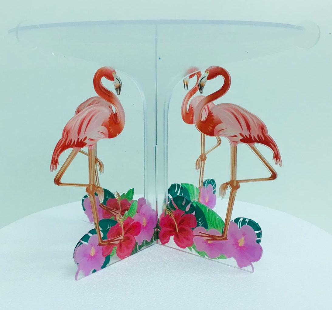 Flamingo Acrylic Cake Stand