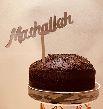 Mashallah SILVER METALLIC  CAKE TOPPER