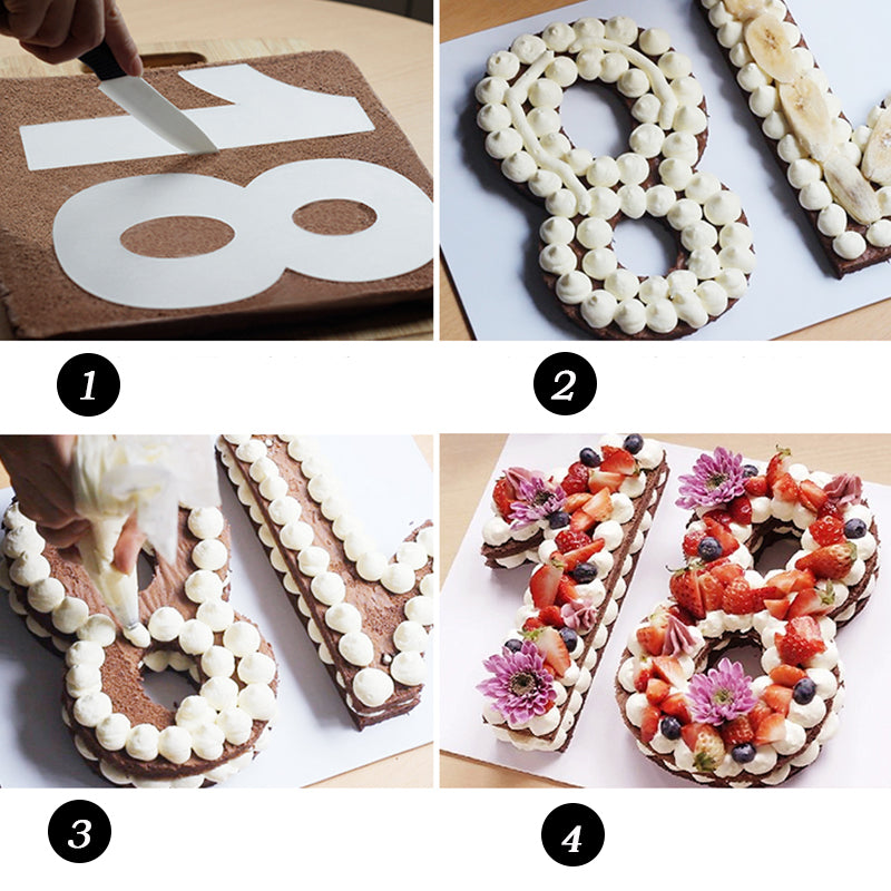 Number Cake Stencil Mould –