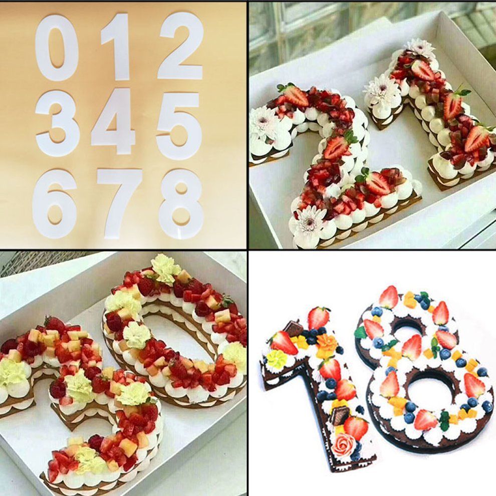 Number Cake Stencil Mould