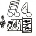 Extra Large Music Notes SILHOUETTE SET