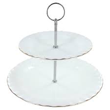3 Tier Ring Cake Plate Stand Fittings Silver Plate Stands Rod
